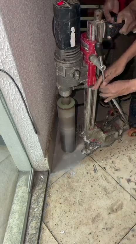 Serviço de perfuração técnica em concreto — obra 4