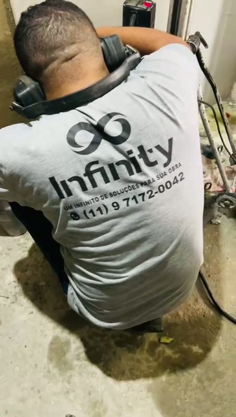 Serviço de perfuração técnica em concreto — obra 9