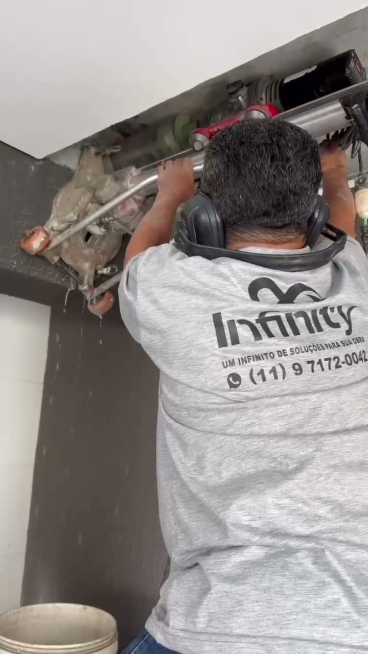 Serviço de perfuração técnica em concreto — obra 2