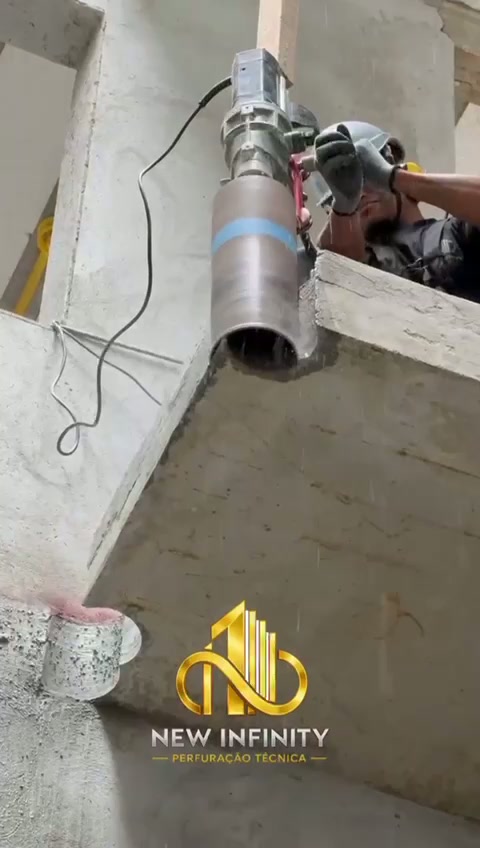 Serviço de perfuração técnica em concreto — obra 2